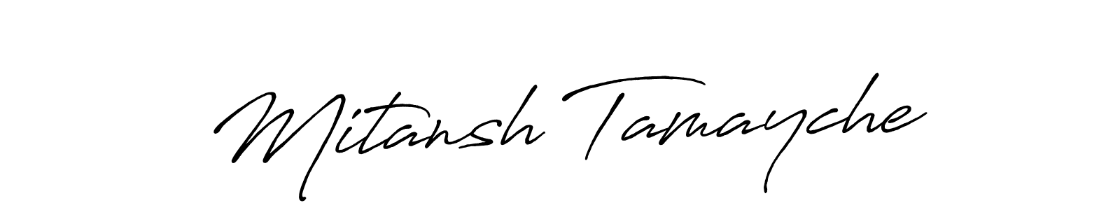 Design your own signature with our free online signature maker. With this signature software, you can create a handwritten (Antro_Vectra_Bolder) signature for name Mitansh Tamayche. Mitansh Tamayche signature style 7 images and pictures png