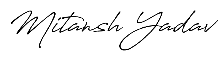 Make a beautiful signature design for name Mitansh Yadav. With this signature (Antro_Vectra_Bolder) style, you can create a handwritten signature for free. Mitansh Yadav signature style 7 images and pictures png