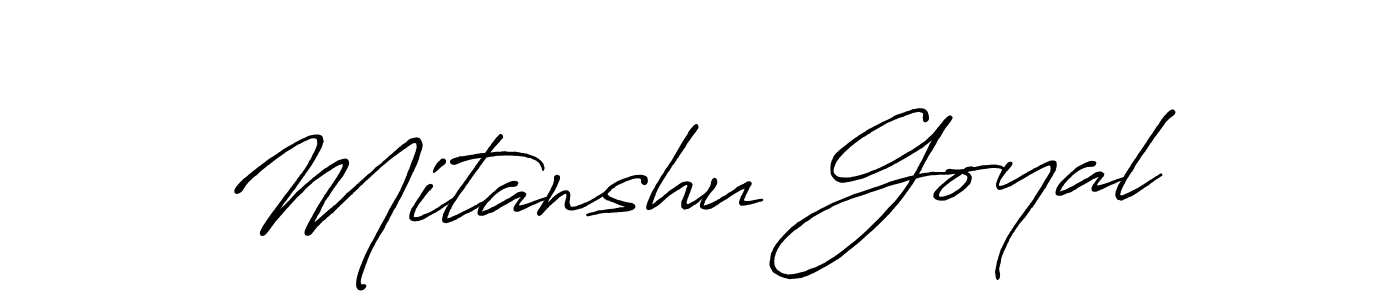 Design your own signature with our free online signature maker. With this signature software, you can create a handwritten (Antro_Vectra_Bolder) signature for name Mitanshu Goyal. Mitanshu Goyal signature style 7 images and pictures png