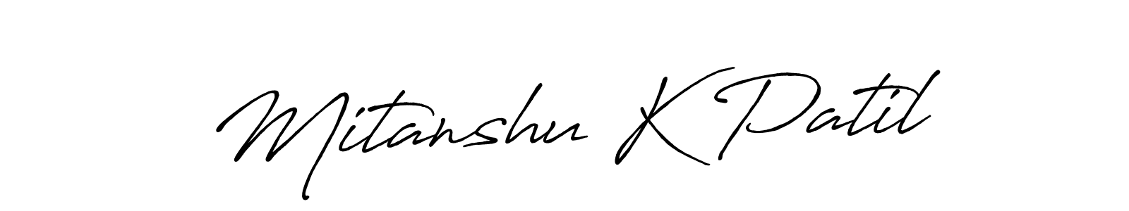 Also You can easily find your signature by using the search form. We will create Mitanshu K Patil name handwritten signature images for you free of cost using Antro_Vectra_Bolder sign style. Mitanshu K Patil signature style 7 images and pictures png