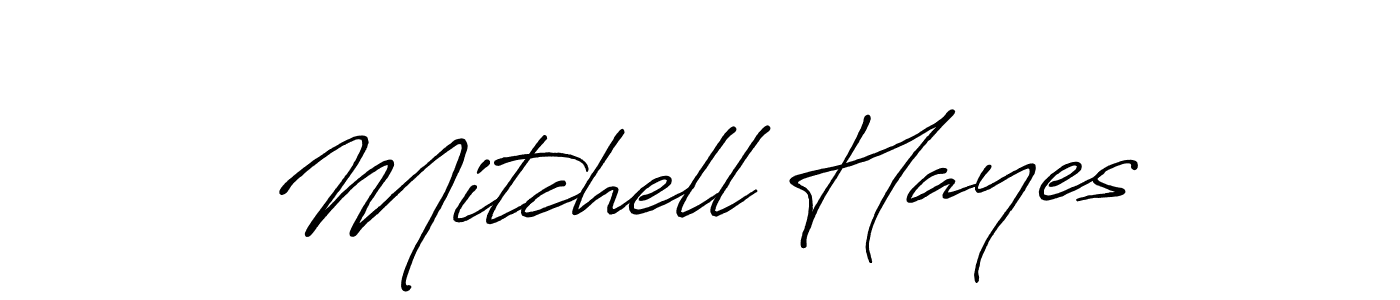 Create a beautiful signature design for name Mitchell Hayes. With this signature (Antro_Vectra_Bolder) fonts, you can make a handwritten signature for free. Mitchell Hayes signature style 7 images and pictures png