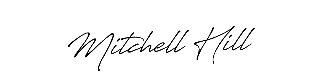 How to make Mitchell Hill signature? Antro_Vectra_Bolder is a professional autograph style. Create handwritten signature for Mitchell Hill name. Mitchell Hill signature style 7 images and pictures png