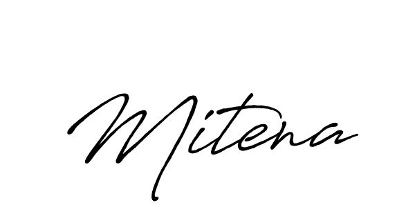 Create a beautiful signature design for name Mitena. With this signature (Antro_Vectra_Bolder) fonts, you can make a handwritten signature for free. Mitena signature style 7 images and pictures png