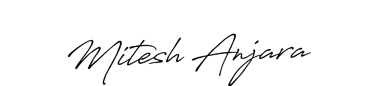 Here are the top 10 professional signature styles for the name Mitesh Anjara. These are the best autograph styles you can use for your name. Mitesh Anjara signature style 7 images and pictures png
