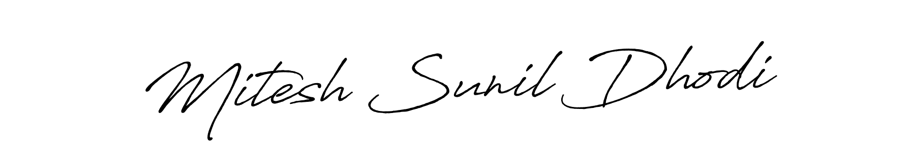 Also You can easily find your signature by using the search form. We will create Mitesh Sunil Dhodi name handwritten signature images for you free of cost using Antro_Vectra_Bolder sign style. Mitesh Sunil Dhodi signature style 7 images and pictures png
