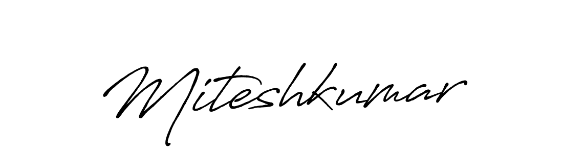 Miteshkumar stylish signature style. Best Handwritten Sign (Antro_Vectra_Bolder) for my name. Handwritten Signature Collection Ideas for my name Miteshkumar. Miteshkumar signature style 7 images and pictures png