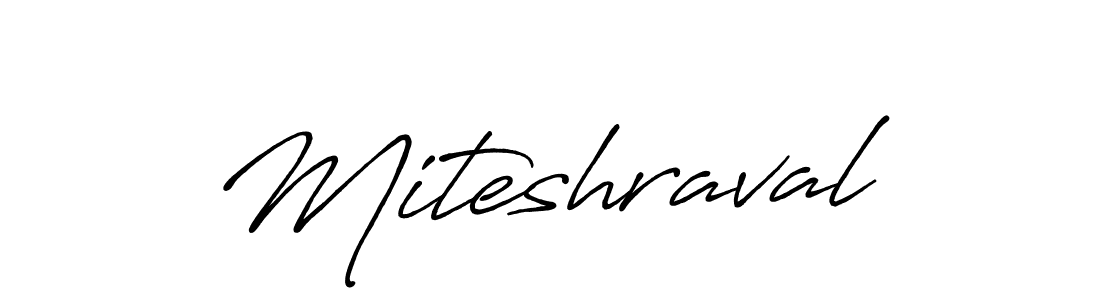 Create a beautiful signature design for name Miteshraval. With this signature (Antro_Vectra_Bolder) fonts, you can make a handwritten signature for free. Miteshraval signature style 7 images and pictures png