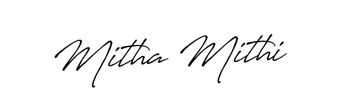 The best way (Antro_Vectra_Bolder) to make a short signature is to pick only two or three words in your name. The name Mitha Mithi include a total of six letters. For converting this name. Mitha Mithi signature style 7 images and pictures png