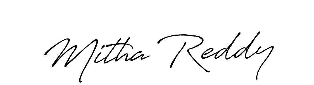 Mitha Reddy stylish signature style. Best Handwritten Sign (Antro_Vectra_Bolder) for my name. Handwritten Signature Collection Ideas for my name Mitha Reddy. Mitha Reddy signature style 7 images and pictures png