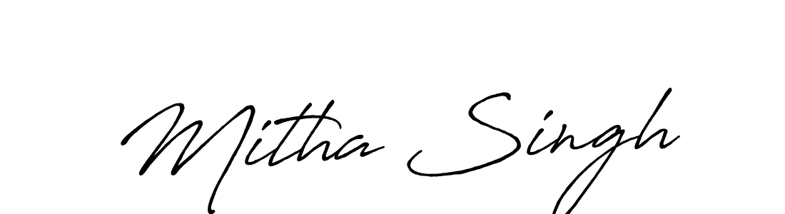 Mitha Singh stylish signature style. Best Handwritten Sign (Antro_Vectra_Bolder) for my name. Handwritten Signature Collection Ideas for my name Mitha Singh. Mitha Singh signature style 7 images and pictures png