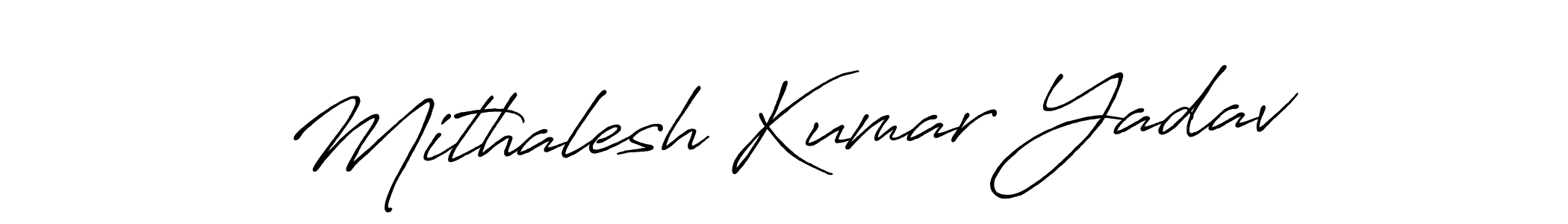 The best way (Antro_Vectra_Bolder) to make a short signature is to pick only two or three words in your name. The name Mithalesh Kumar Yadav include a total of six letters. For converting this name. Mithalesh Kumar Yadav signature style 7 images and pictures png