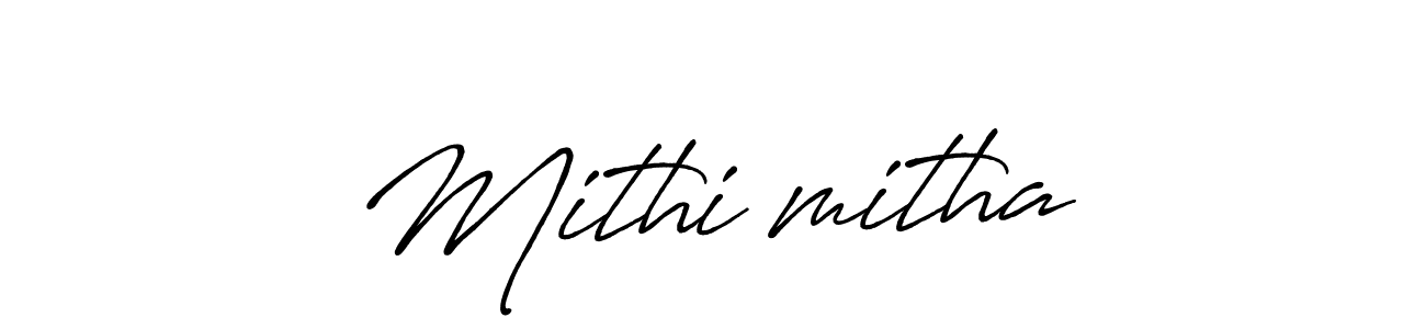 Make a beautiful signature design for name Mithi❤mitha. With this signature (Antro_Vectra_Bolder) style, you can create a handwritten signature for free. Mithi❤mitha signature style 7 images and pictures png