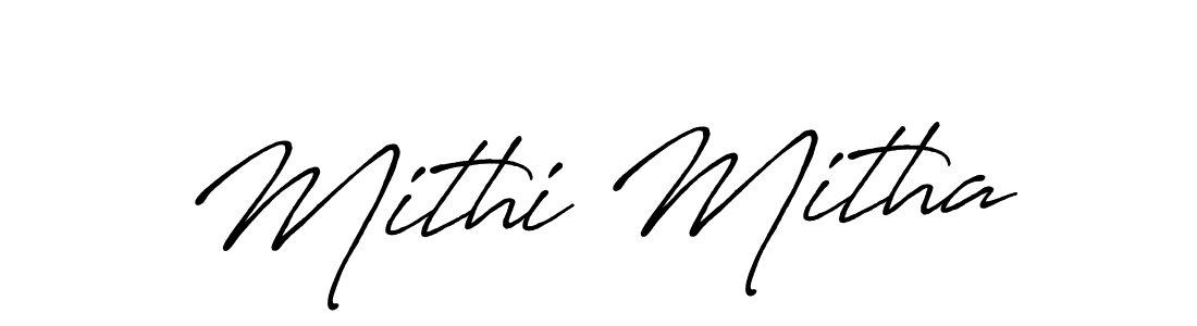 Also we have Mithi Mitha name is the best signature style. Create professional handwritten signature collection using Antro_Vectra_Bolder autograph style. Mithi Mitha signature style 7 images and pictures png