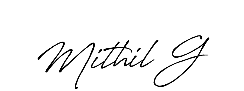 Also You can easily find your signature by using the search form. We will create Mithil G name handwritten signature images for you free of cost using Antro_Vectra_Bolder sign style. Mithil G signature style 7 images and pictures png