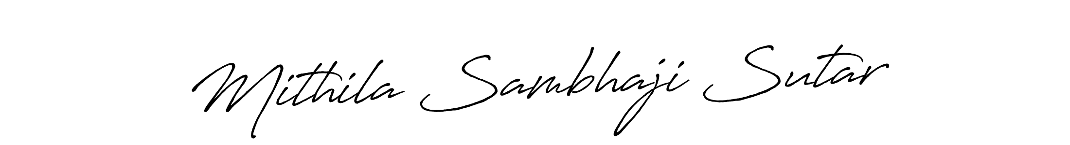 Make a beautiful signature design for name Mithila Sambhaji Sutar. Use this online signature maker to create a handwritten signature for free. Mithila Sambhaji Sutar signature style 7 images and pictures png