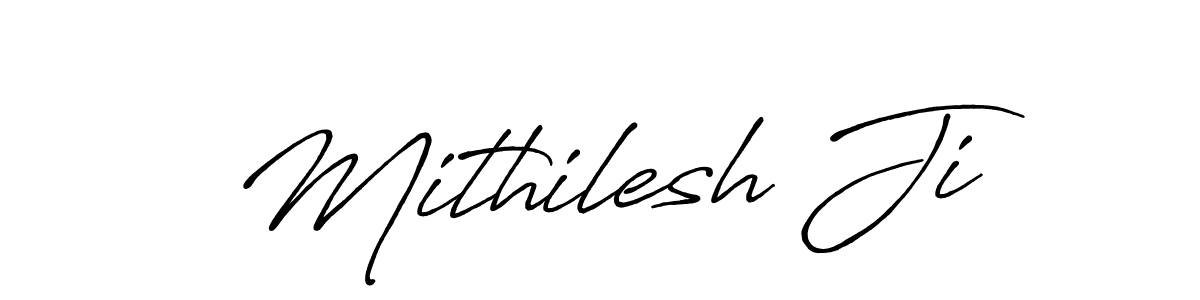 Use a signature maker to create a handwritten signature online. With this signature software, you can design (Antro_Vectra_Bolder) your own signature for name Mithilesh Ji. Mithilesh Ji signature style 7 images and pictures png