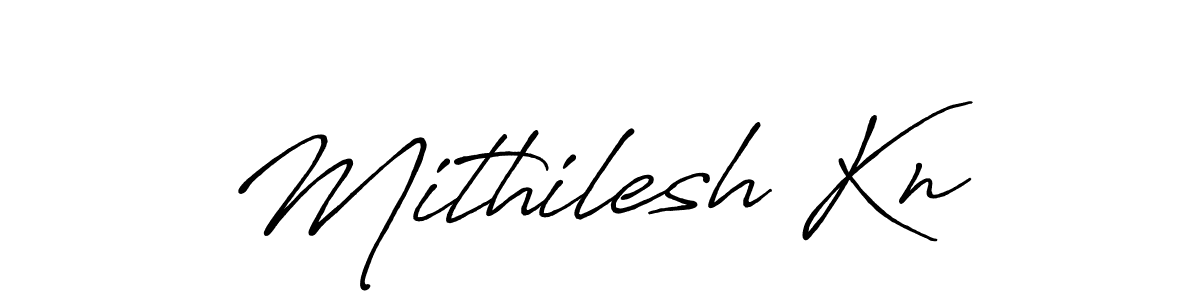 Use a signature maker to create a handwritten signature online. With this signature software, you can design (Antro_Vectra_Bolder) your own signature for name Mithilesh Kn. Mithilesh Kn signature style 7 images and pictures png