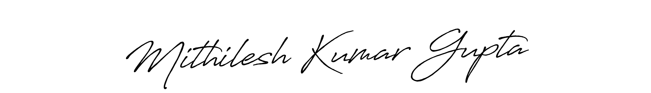 How to make Mithilesh Kumar Gupta signature? Antro_Vectra_Bolder is a professional autograph style. Create handwritten signature for Mithilesh Kumar Gupta name. Mithilesh Kumar Gupta signature style 7 images and pictures png