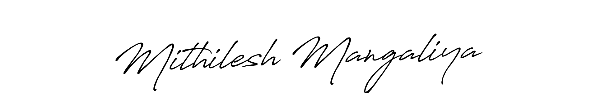 Also You can easily find your signature by using the search form. We will create Mithilesh Mangaliya name handwritten signature images for you free of cost using Antro_Vectra_Bolder sign style. Mithilesh Mangaliya signature style 7 images and pictures png