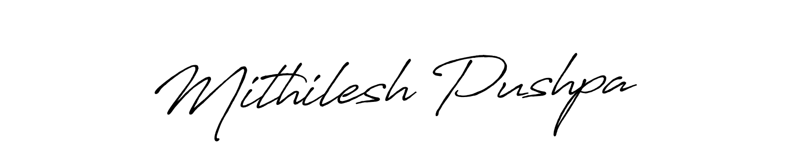 Here are the top 10 professional signature styles for the name Mithilesh Pushpa. These are the best autograph styles you can use for your name. Mithilesh Pushpa signature style 7 images and pictures png