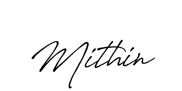 Mithin stylish signature style. Best Handwritten Sign (Antro_Vectra_Bolder) for my name. Handwritten Signature Collection Ideas for my name Mithin. Mithin signature style 7 images and pictures png