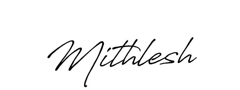 Create a beautiful signature design for name Mithlesh. With this signature (Antro_Vectra_Bolder) fonts, you can make a handwritten signature for free. Mithlesh signature style 7 images and pictures png