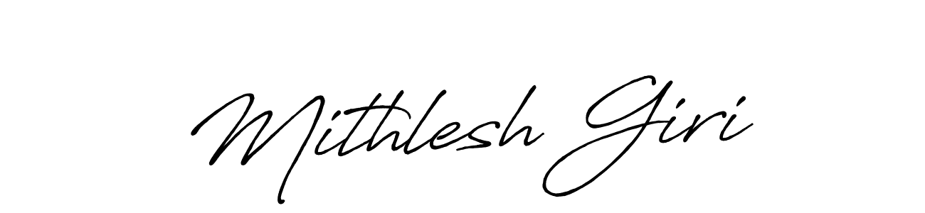 Mithlesh Giri stylish signature style. Best Handwritten Sign (Antro_Vectra_Bolder) for my name. Handwritten Signature Collection Ideas for my name Mithlesh Giri. Mithlesh Giri signature style 7 images and pictures png