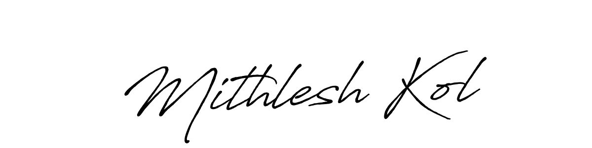 Here are the top 10 professional signature styles for the name Mithlesh Kol. These are the best autograph styles you can use for your name. Mithlesh Kol signature style 7 images and pictures png