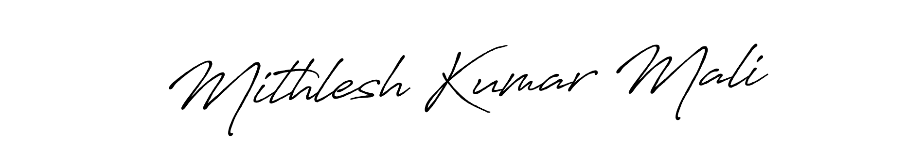 Make a beautiful signature design for name Mithlesh Kumar Mali. With this signature (Antro_Vectra_Bolder) style, you can create a handwritten signature for free. Mithlesh Kumar Mali signature style 7 images and pictures png