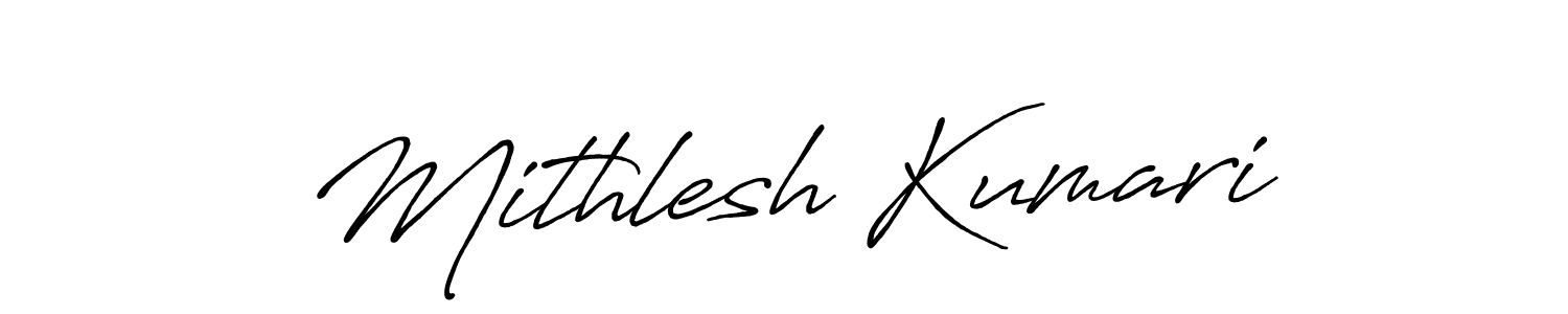 You should practise on your own different ways (Antro_Vectra_Bolder) to write your name (Mithlesh Kumari) in signature. don't let someone else do it for you. Mithlesh Kumari signature style 7 images and pictures png