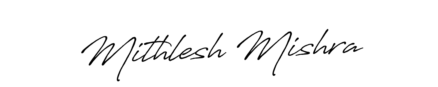 Also we have Mithlesh Mishra name is the best signature style. Create professional handwritten signature collection using Antro_Vectra_Bolder autograph style. Mithlesh Mishra signature style 7 images and pictures png