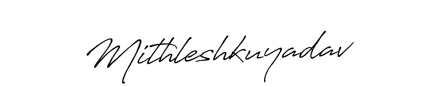 How to make Mithleshkuyadav signature? Antro_Vectra_Bolder is a professional autograph style. Create handwritten signature for Mithleshkuyadav name. Mithleshkuyadav signature style 7 images and pictures png