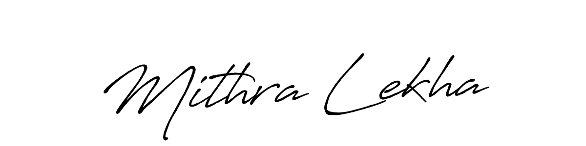 Use a signature maker to create a handwritten signature online. With this signature software, you can design (Antro_Vectra_Bolder) your own signature for name Mithra Lekha. Mithra Lekha signature style 7 images and pictures png