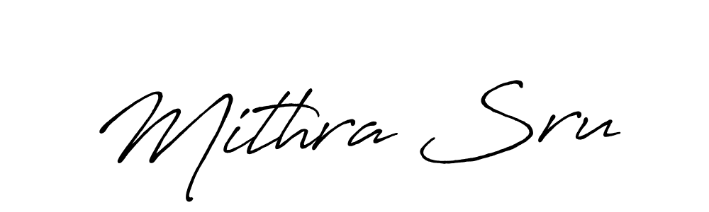 You should practise on your own different ways (Antro_Vectra_Bolder) to write your name (Mithra Sru) in signature. don't let someone else do it for you. Mithra Sru signature style 7 images and pictures png