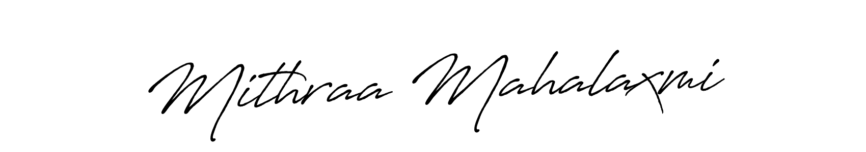 Mithraa Mahalaxmi stylish signature style. Best Handwritten Sign (Antro_Vectra_Bolder) for my name. Handwritten Signature Collection Ideas for my name Mithraa Mahalaxmi. Mithraa Mahalaxmi signature style 7 images and pictures png