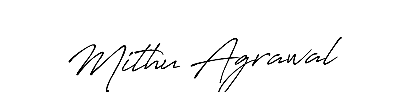 Create a beautiful signature design for name Mithu Agrawal. With this signature (Antro_Vectra_Bolder) fonts, you can make a handwritten signature for free. Mithu Agrawal signature style 7 images and pictures png