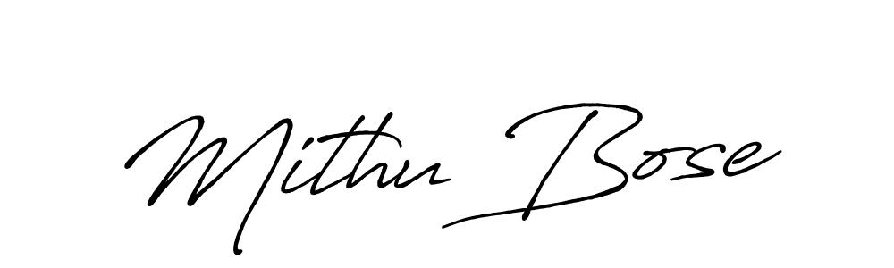 Design your own signature with our free online signature maker. With this signature software, you can create a handwritten (Antro_Vectra_Bolder) signature for name Mithu Bose. Mithu Bose signature style 7 images and pictures png