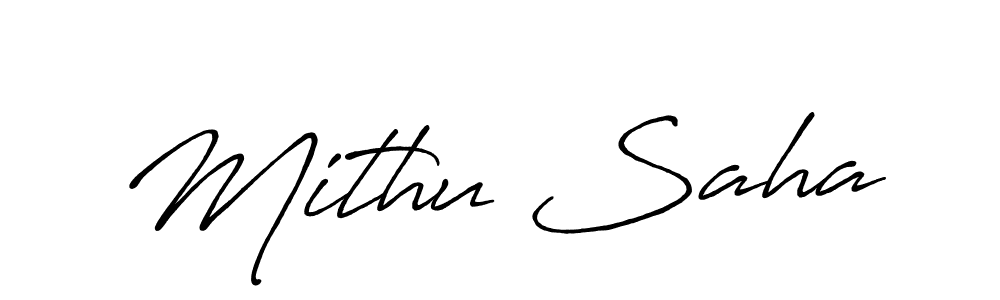 Make a beautiful signature design for name Mithu Saha. Use this online signature maker to create a handwritten signature for free. Mithu Saha signature style 7 images and pictures png