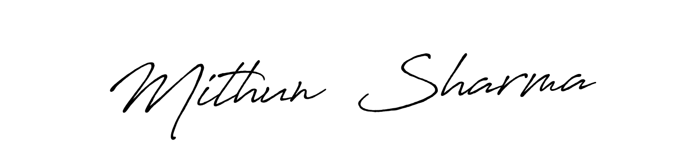 Also You can easily find your signature by using the search form. We will create Mithun  Sharma name handwritten signature images for you free of cost using Antro_Vectra_Bolder sign style. Mithun  Sharma signature style 7 images and pictures png