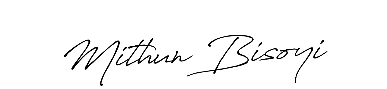 Design your own signature with our free online signature maker. With this signature software, you can create a handwritten (Antro_Vectra_Bolder) signature for name Mithun Bisoyi. Mithun Bisoyi signature style 7 images and pictures png