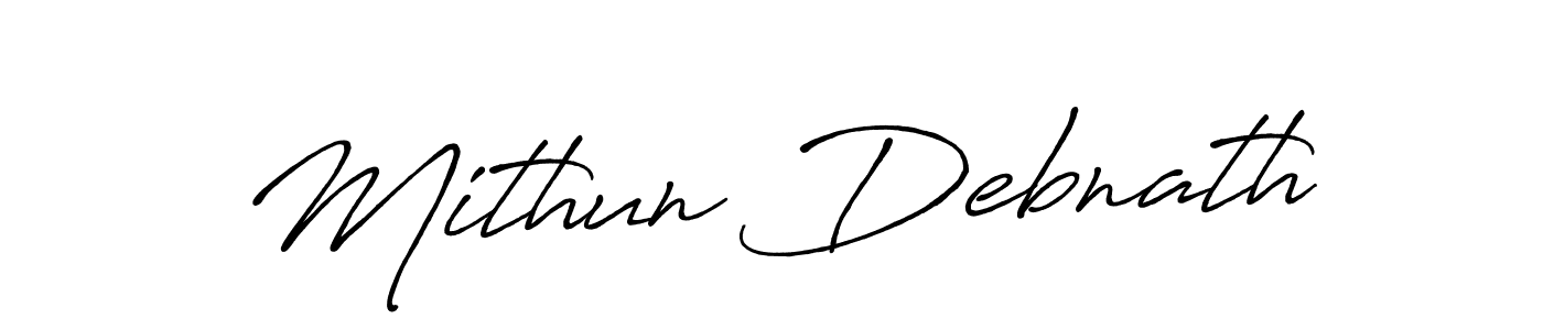 Make a beautiful signature design for name Mithun Debnath. With this signature (Antro_Vectra_Bolder) style, you can create a handwritten signature for free. Mithun Debnath signature style 7 images and pictures png