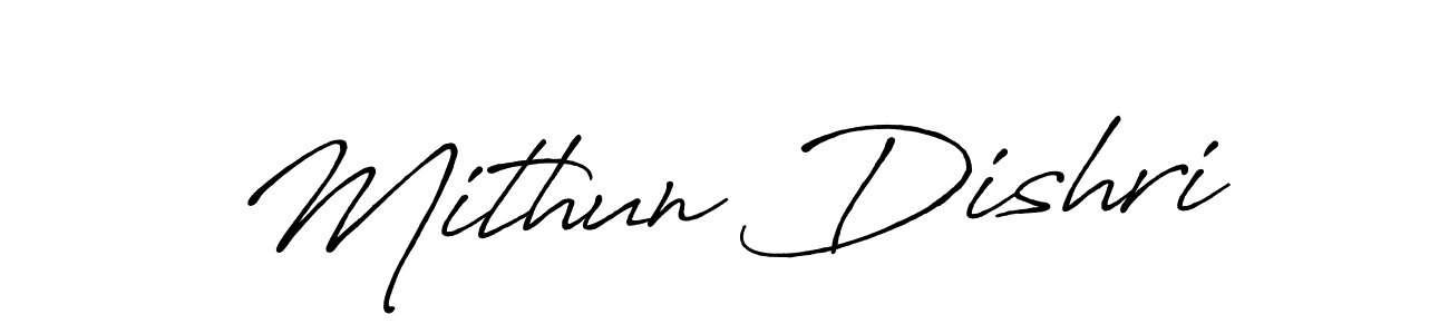 Similarly Antro_Vectra_Bolder is the best handwritten signature design. Signature creator online .You can use it as an online autograph creator for name Mithun Dishri. Mithun Dishri signature style 7 images and pictures png