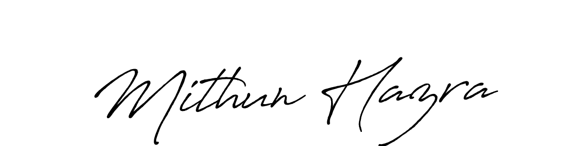 Make a beautiful signature design for name Mithun Hazra. With this signature (Antro_Vectra_Bolder) style, you can create a handwritten signature for free. Mithun Hazra signature style 7 images and pictures png