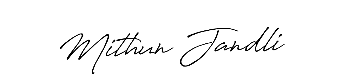 How to make Mithun Jandli signature? Antro_Vectra_Bolder is a professional autograph style. Create handwritten signature for Mithun Jandli name. Mithun Jandli signature style 7 images and pictures png