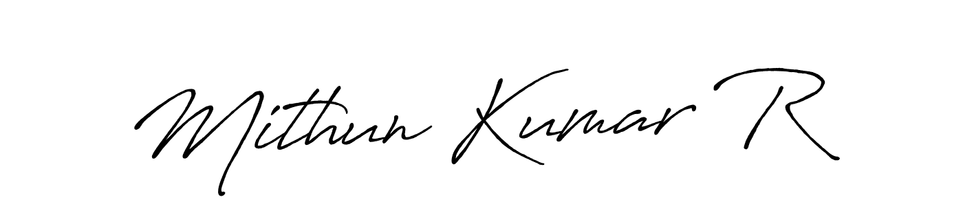 Also we have Mithun Kumar R name is the best signature style. Create professional handwritten signature collection using Antro_Vectra_Bolder autograph style. Mithun Kumar R signature style 7 images and pictures png