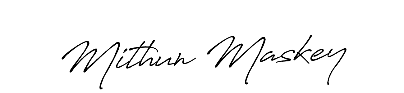 It looks lik you need a new signature style for name Mithun Maskey. Design unique handwritten (Antro_Vectra_Bolder) signature with our free signature maker in just a few clicks. Mithun Maskey signature style 7 images and pictures png