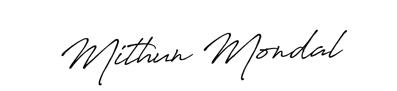 Create a beautiful signature design for name Mithun Mondal. With this signature (Antro_Vectra_Bolder) fonts, you can make a handwritten signature for free. Mithun Mondal signature style 7 images and pictures png