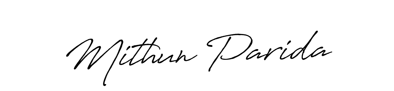 Also we have Mithun Parida name is the best signature style. Create professional handwritten signature collection using Antro_Vectra_Bolder autograph style. Mithun Parida signature style 7 images and pictures png