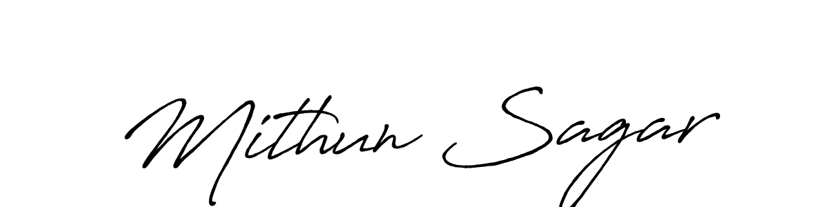 Also we have Mithun Sagar name is the best signature style. Create professional handwritten signature collection using Antro_Vectra_Bolder autograph style. Mithun Sagar signature style 7 images and pictures png