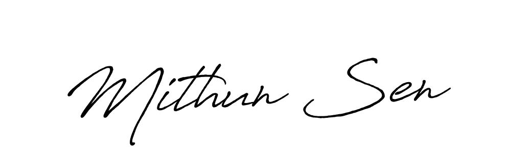 You should practise on your own different ways (Antro_Vectra_Bolder) to write your name (Mithun Sen) in signature. don't let someone else do it for you. Mithun Sen signature style 7 images and pictures png